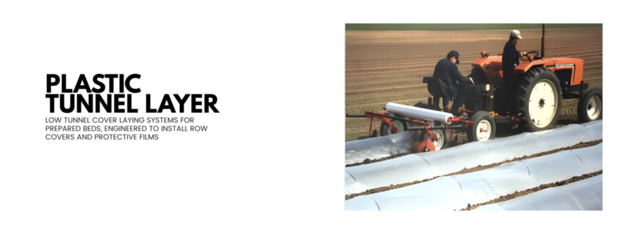 plastic mulch laying machine for raised bed agriculture