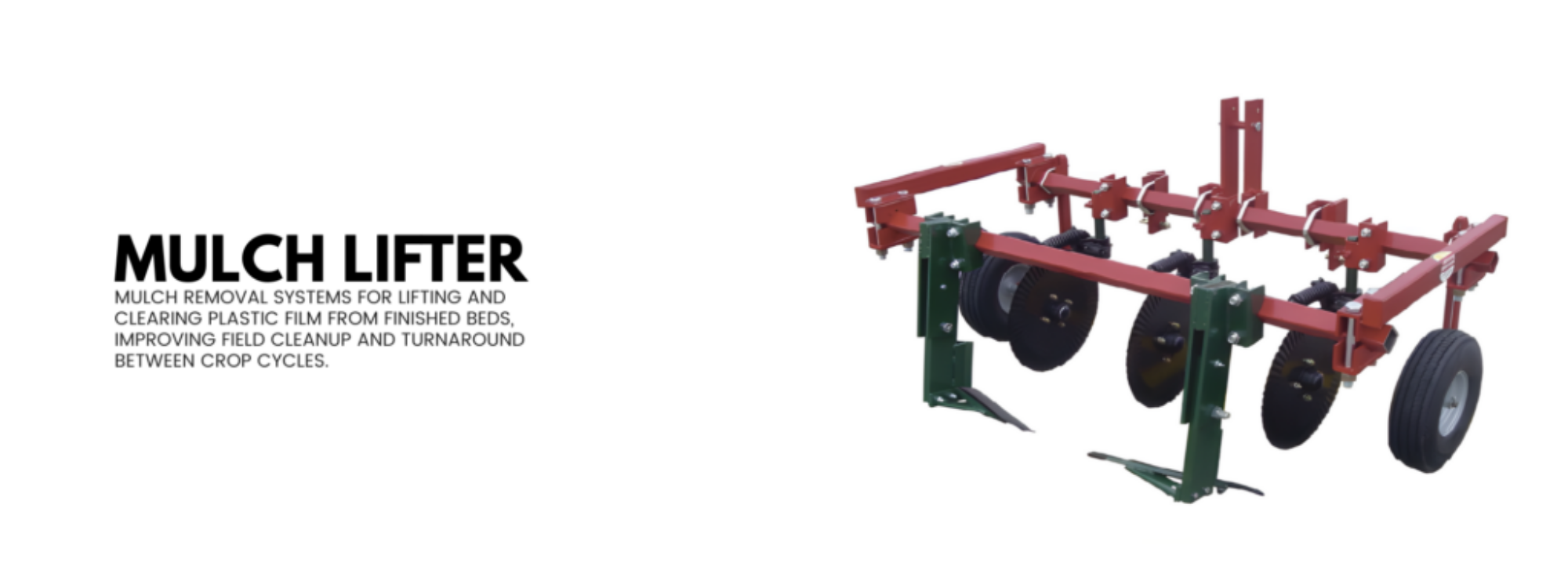 tractor pulled bed former for vegetable field preparation