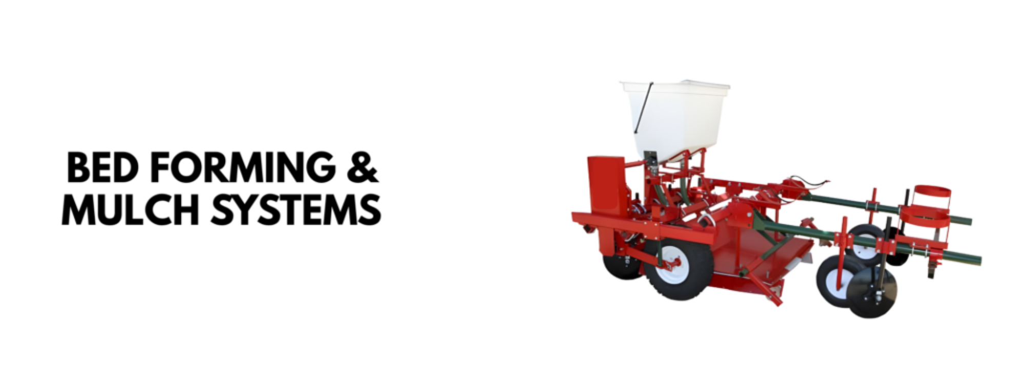 tractor pulled bed former and plastic mulch layer