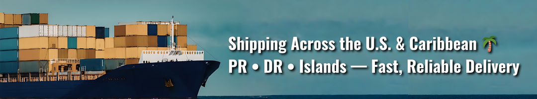 Freight shipping container ship delivering agricultural equipment to Puerto Rico and Caribbean